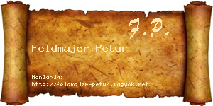 Feldmajer Petur névjegykártya